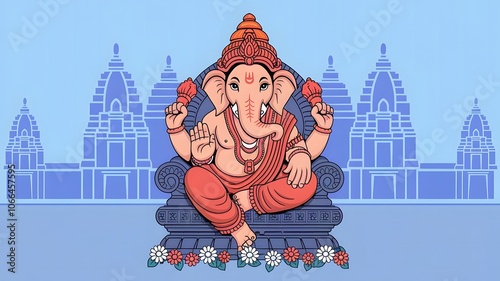 Illustration of lord ganesha photo