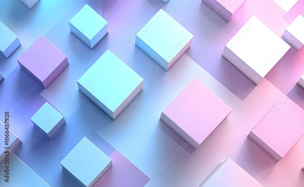 Obraz premium Abstract background with squares and cubes