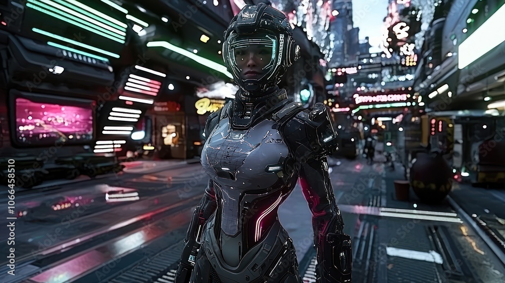 a character in a cyberpunk setting, complete with futuristic clothing, augmented features, and high-tech accessories. a character in a cyberpunk setting, complete with futuristic clothing, augmented features, and high-tech accessories.