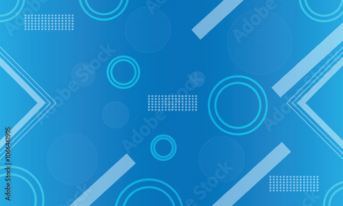 Vibrant Blue Abstract Design Featuring Circles and Lines in a Dynamic Pattern Suitable for Backgrounds or Digital Art