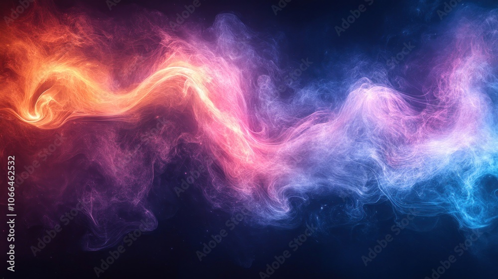 Abstract background with red and blue smoke swirling in the dark. Abstract background with red and blue smoke swirling in the dark.