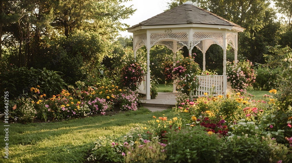 Obraz premium Host an elegant victorian garden party with lace accents
