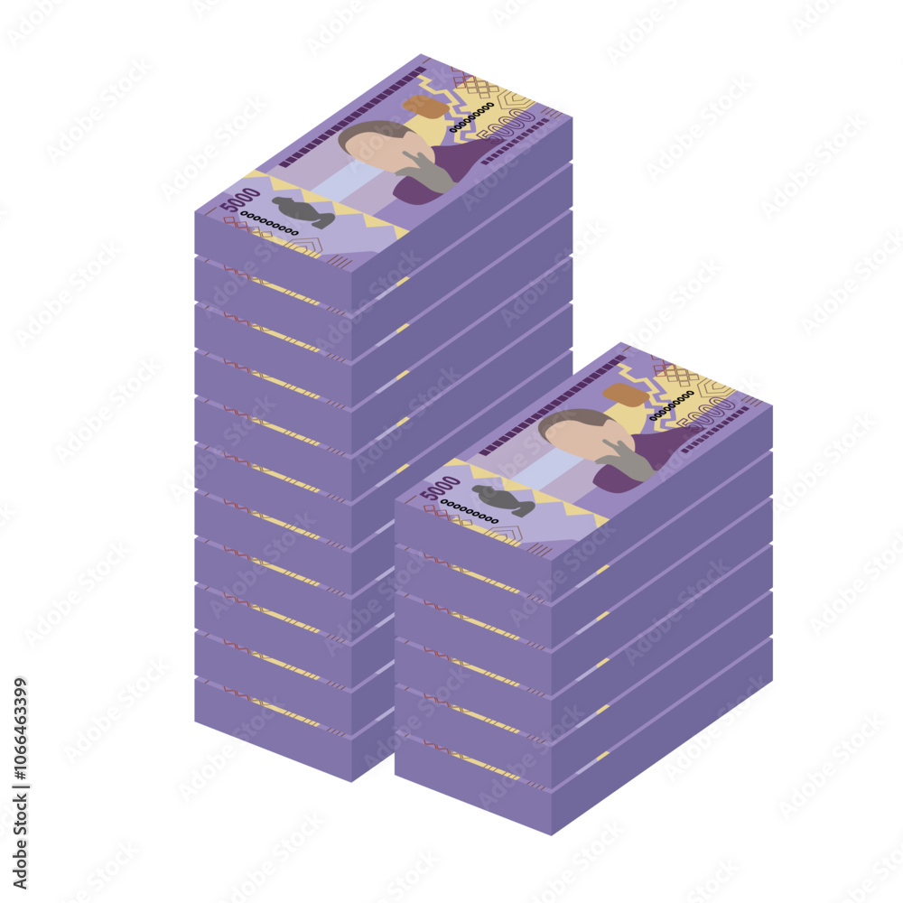 Angolan Kwanza Vector Illustration. Angola money set bundle banknotes. Paper money 5000 AOA. Flat style. Isolated on white background. Simple minimal design. Angolan Kwanza Vector Illustration. Angola money set bundle banknotes. Paper money 5000 AOA. Flat style. Isolated on white background. Simple minimal design.