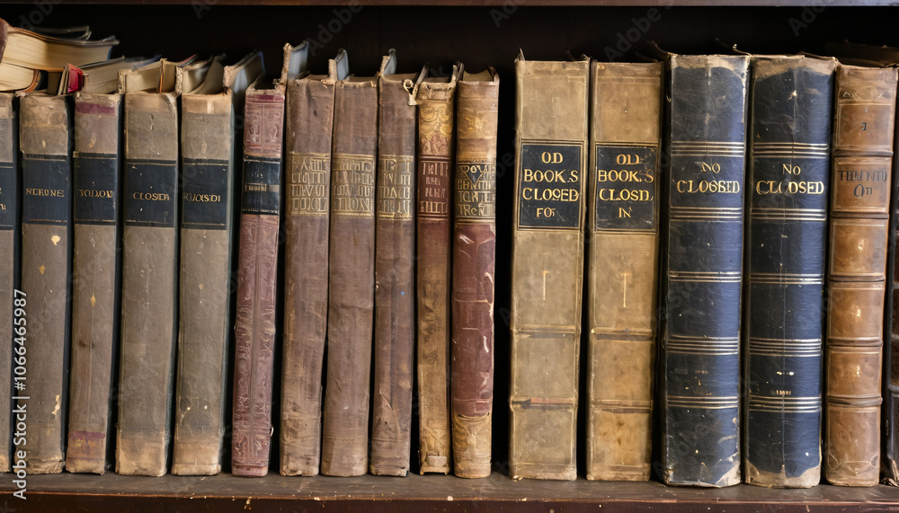 Old books that have been closed for a period of time and are no longer in use or circulation._00001_ Old books that have been closed for a period of time and are no longer in use or circulation._00001_