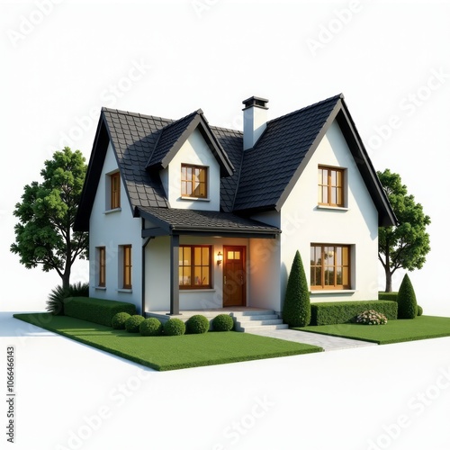 House on white background hd transparent background png stock photographic image real estate 