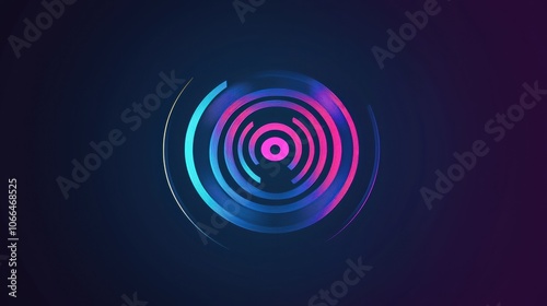 Modern Abstract Circular Graphic Design Concept