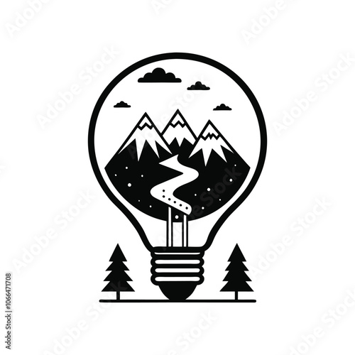 Skiing Sport Clipart Design - Skiing  Vector illustration in black and white