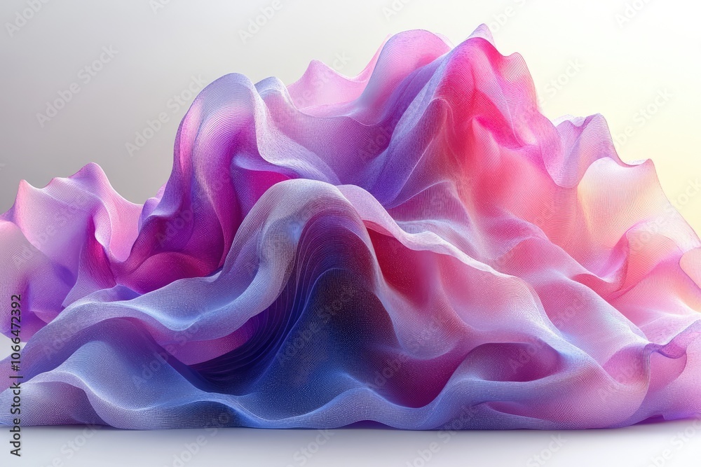 Fototapeta premium Abstract pink and blue fabric. Great for designs about softness, texture, and flow.