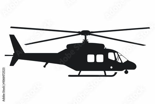 helicopter silhouette vector illustration design