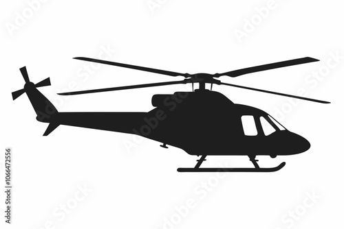 helicopter silhouette vector illustration design