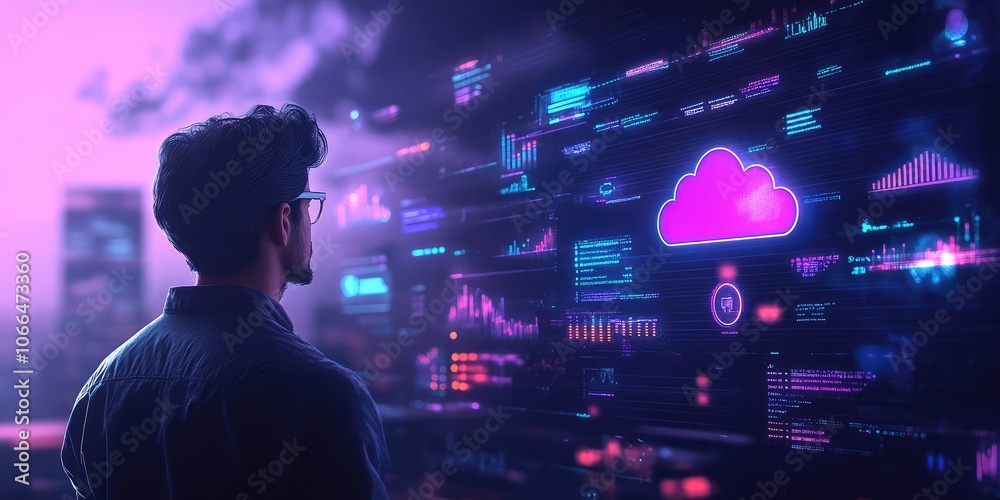 Cloud computing, Data storage, server images, Business Professional Analyzing Cloud Computing and Data Storage Network Cloud computing, Data storage, server images, Business Professional Analyzing Cloud Computing and Data Storage Network