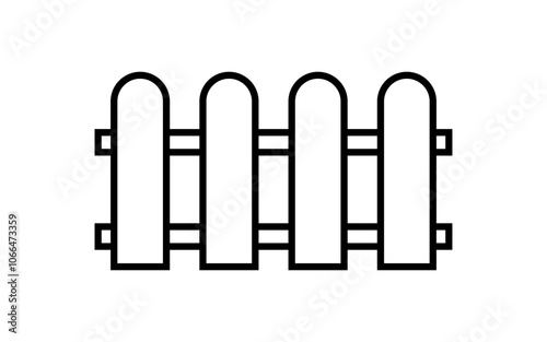 fence, picket wood outline, silhouette fence panel, wooden fence clip art