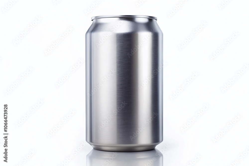 500 ml Clean Aluminum Beverage Soda Can Isolated on Transparent Background with Copy Space for Branding and Marketing Use