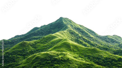 Obraz na płótnie Lush green mountains with rolling hills create serene landscape, showcasing natures beauty and tranquility. vibrant greenery invites exploration and adventure w salonie