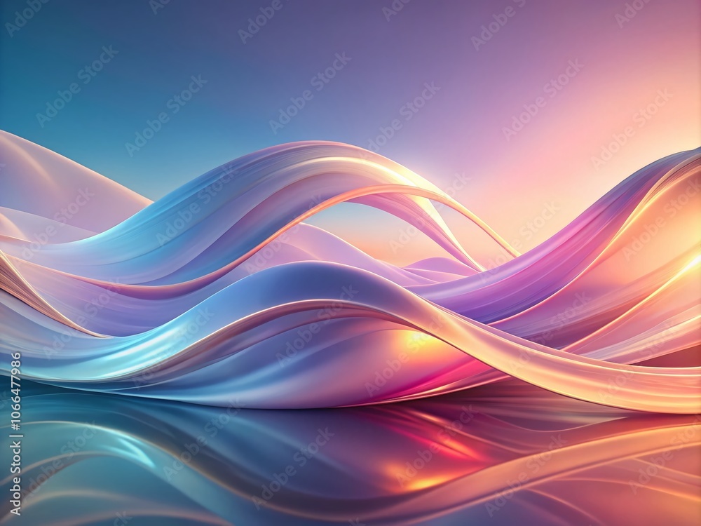 Abstract Minimalist Long Exposure Background Design in 3D Render - Create Stunning Visuals with Ethereal Blurs and Soft Colors for Your Projects
