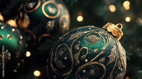 Wallpaper Mural closeup of christmas ornaments Torontodigital.ca