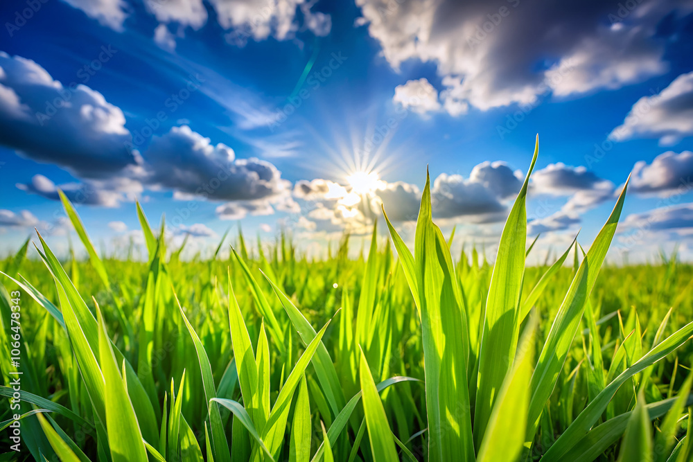 beautiful blurred background green grass under blue sky beautiful blurred background green grass under blue sky