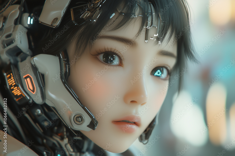 Beautiful woman human robot artificial intelligence Beautiful woman human robot artificial intelligence