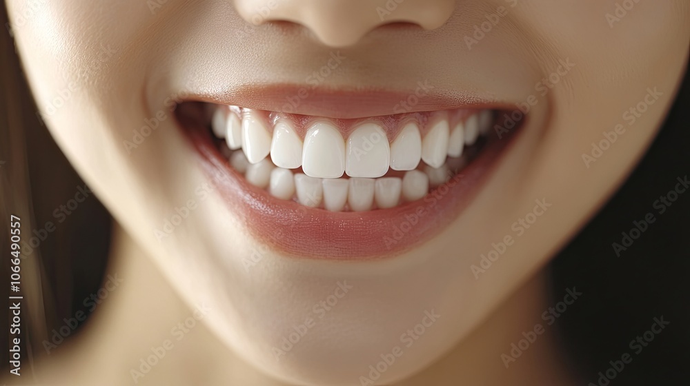 Close-up of a smiling woman with white teeth, highlighting dental treatment and beauty. This beauty shot of an Asian model provides ample photo style copy space. Close-up of a smiling woman with white teeth, highlighting dental treatment and beauty. This beauty shot of an Asian model provides ample photo style copy space.