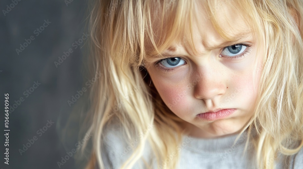 Young blonde girl experiencing a tantrum, capturing the essence of sadness. This image of a young blonde girl immerses viewers in her emotional turmoil, with ample copy space available. Young blonde girl experiencing a tantrum, capturing the essence of sadness. This image of a young blonde girl immerses viewers in her emotional turmoil, with ample copy space available.
