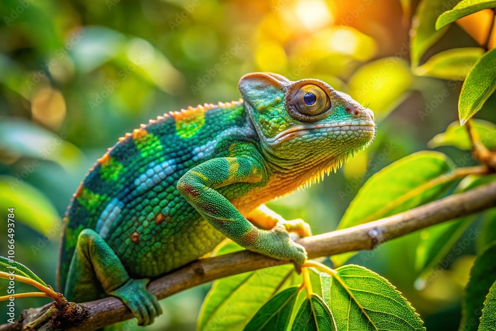 Baby Veiled Chameleon Clinging to Tree Branches in a Lush Green Habitat, Capturing Nature's Beauty, Wildlife Photography, Colorful Reptile, Exotic Creature, Macro Details, Animal Behavior Baby Veiled Chameleon Clinging to Tree Branches in a Lush Green Habitat, Capturing Nature's Beauty, Wildlife Photography, Colorful Reptile, Exotic Creature, Macro Details, Animal Behavior
