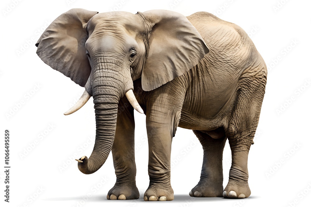 Obraz premium Elephant on white background