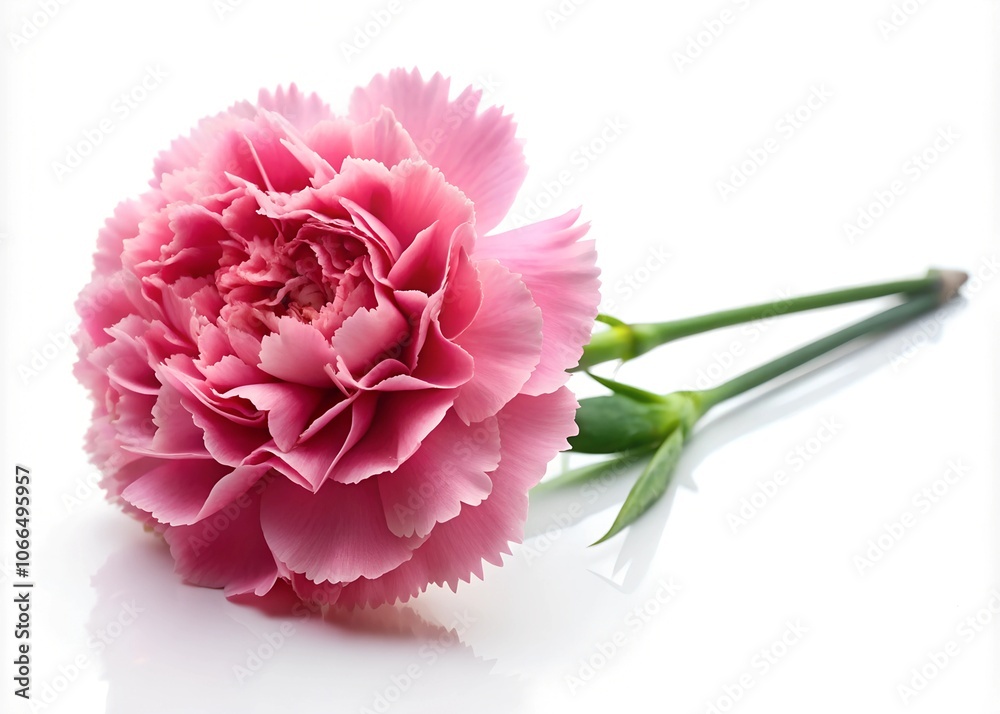Carnation flower pink on white background Carnation flower pink on white background