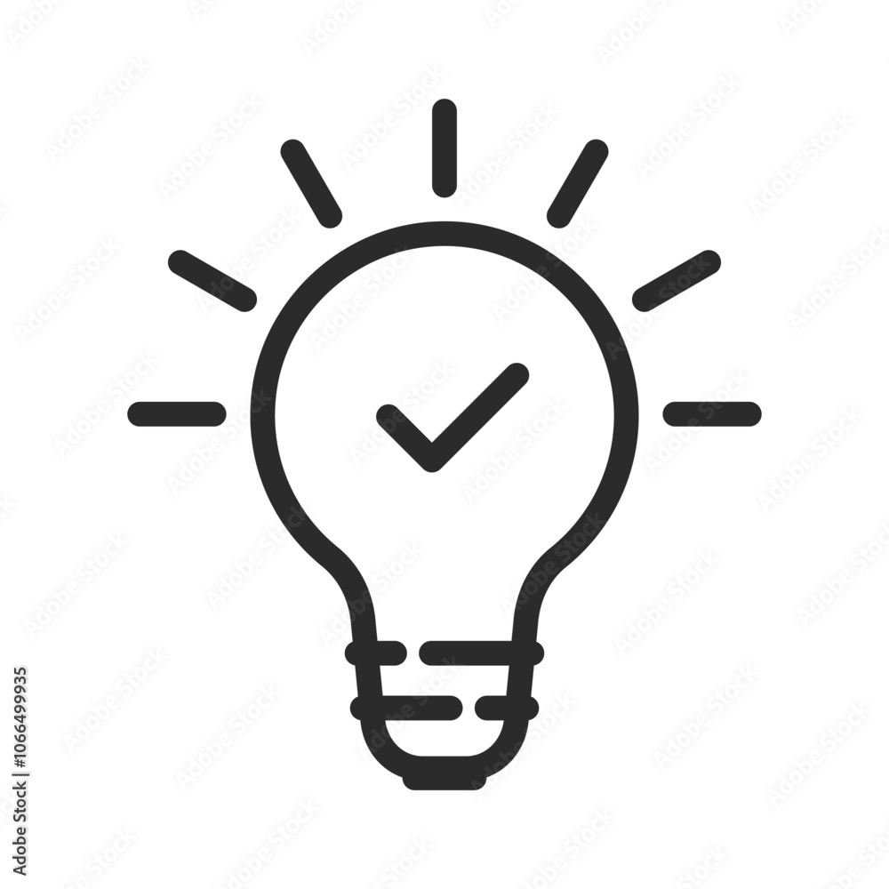 Light bulb icon. Thin line vector bulb icon design. Light bulb icon. Thin line vector bulb icon design.