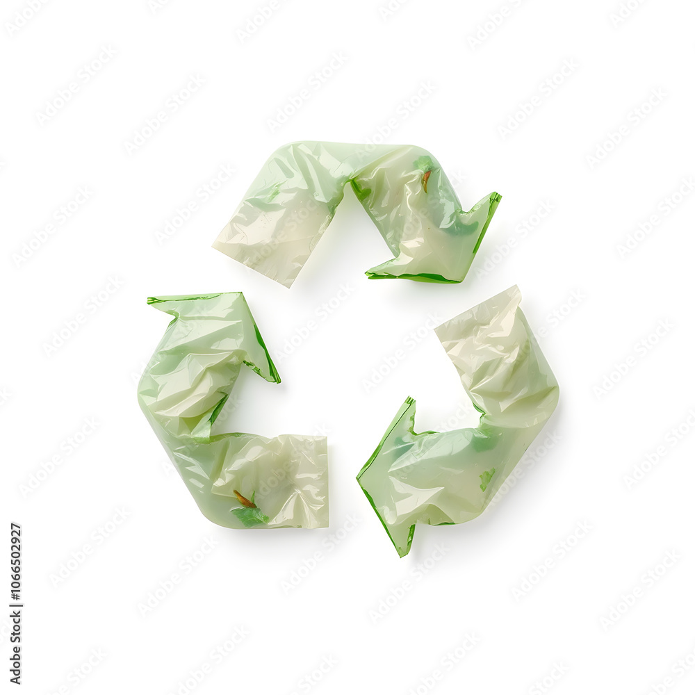 recycle symbol from plastic trash recycle symbol from plastic trash