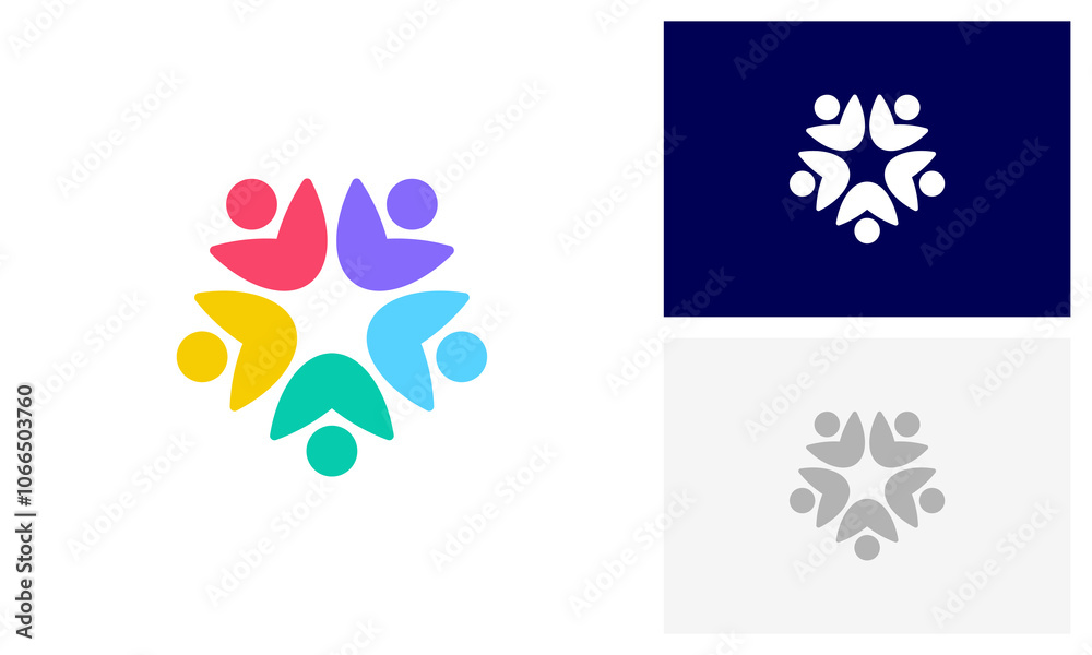 Community logo, teamwork logo design Community logo, teamwork logo design