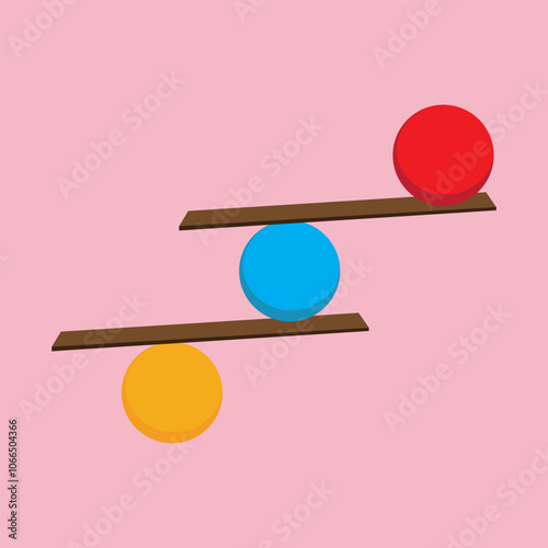 Life balanced stability. Balanced stability isolated design.