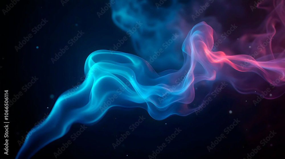 Wisps of electric smoke swirling in the air on a dark background Wisps of electric smoke swirling in the air on a dark background