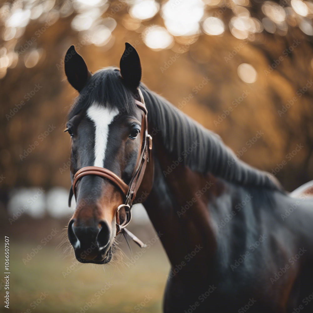 Obraz premium Horse Photograph Closeup