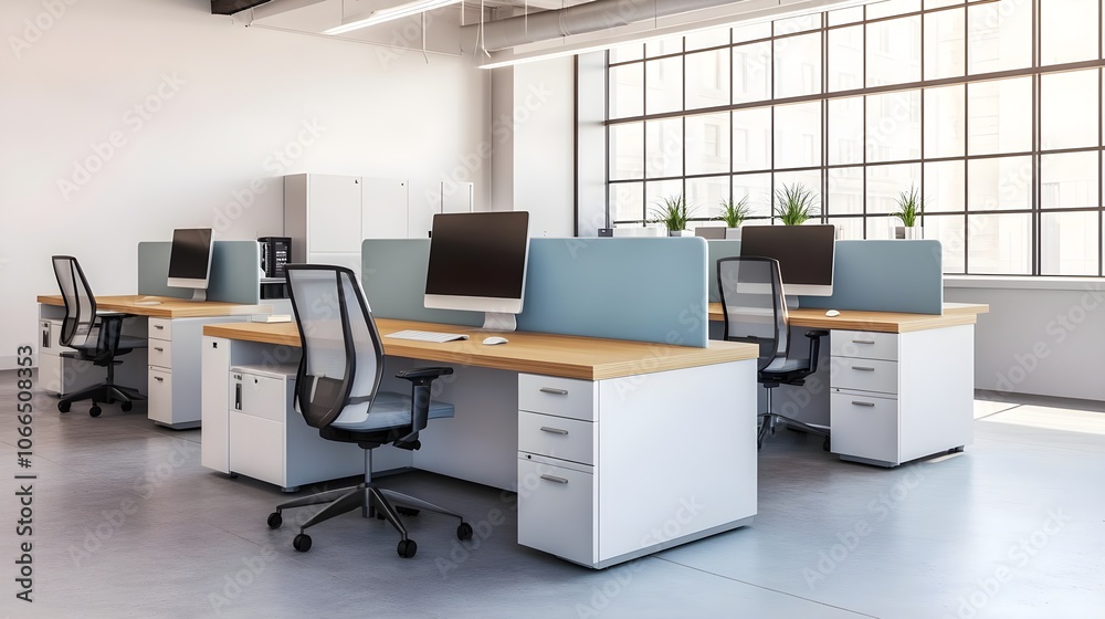 Modern Open Office Workspace Modern Open Office Workspace