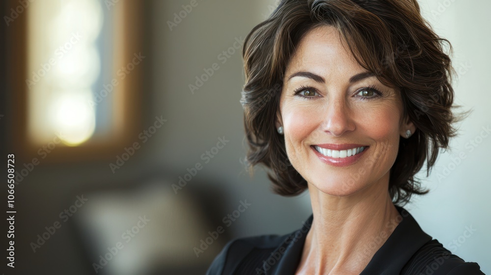 A professional headshot of a businesswoman against a soft-focus background A professional headshot of a businesswoman against a soft-focus background