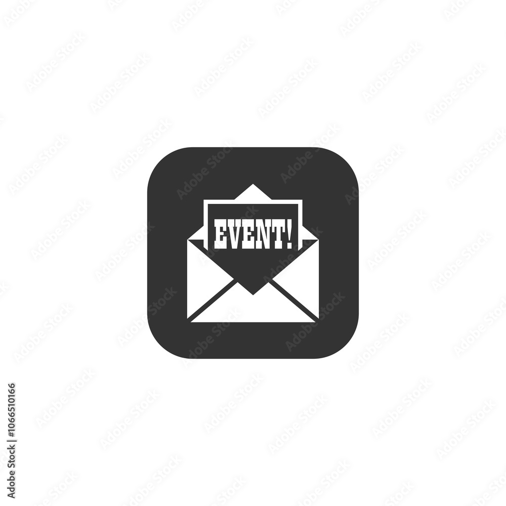 Event letter icon isolated on transparent background Event letter icon isolated on transparent background