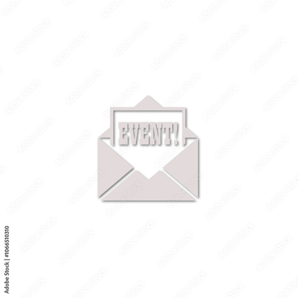 Event letter icon isolated on transparent background Event letter icon isolated on transparent background