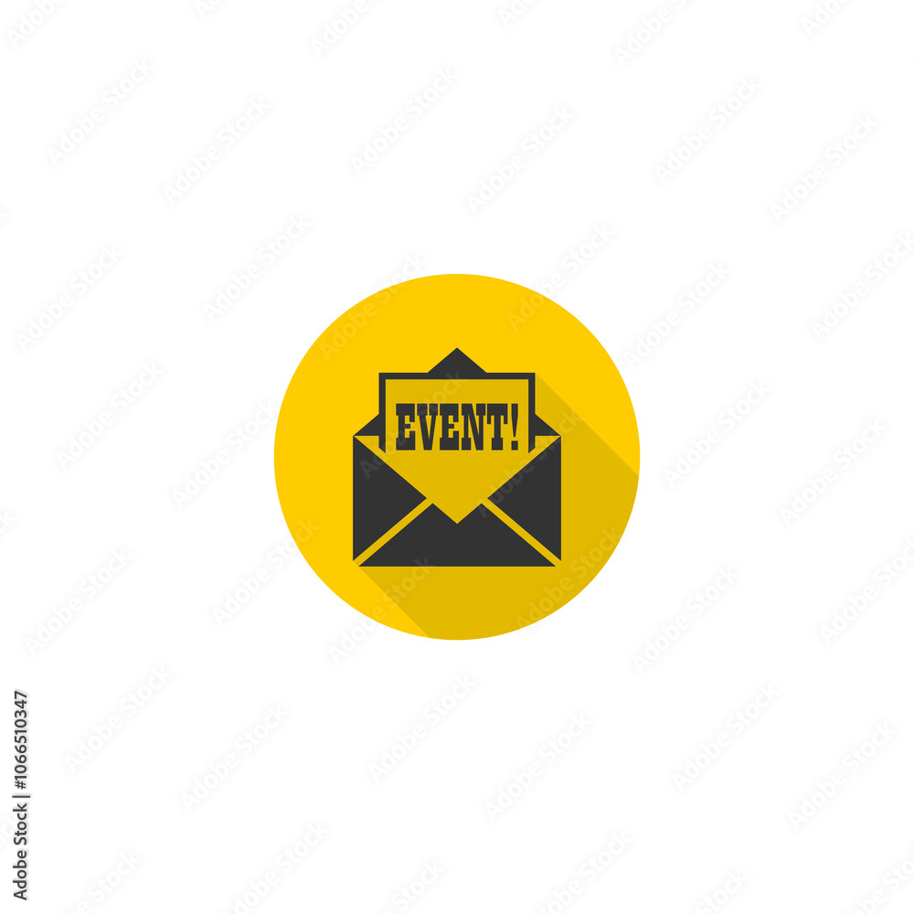 Event letter icon isolated on transparent background Event letter icon isolated on transparent background