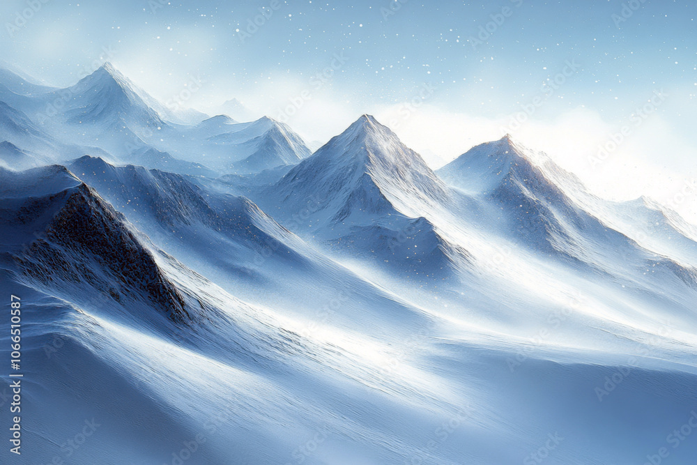 custom made wallpaper toronto digitalSnowy mountain slopes stretch beneath a clear blue sky in a tranquil winter landscape