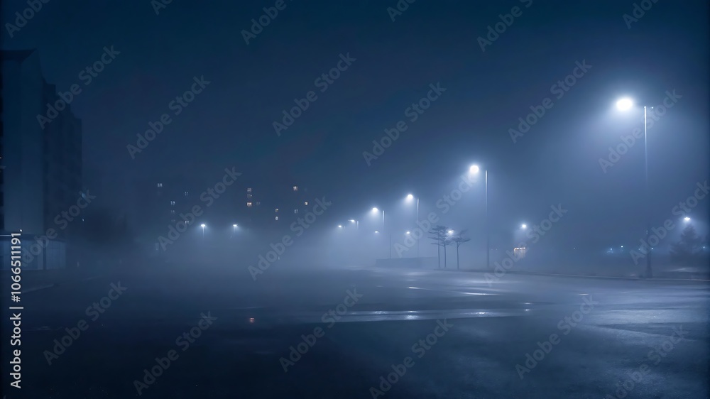 Fog in the night city after rain.jpg Fog in the night city after rain.jpg