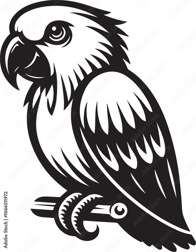 Fototapeta premium beautiful simple parrot vector 