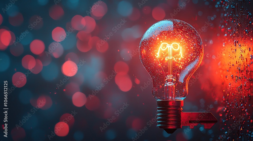 story concept meaning design Illuminated light bulb on a colorful background illustration story concept meaning design Illuminated light bulb on a colorful background illustration