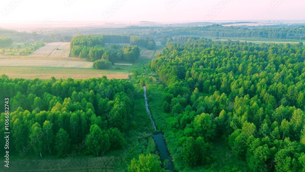 Shrinking river in dried cracked earth Shrinking river in dried cracked earth