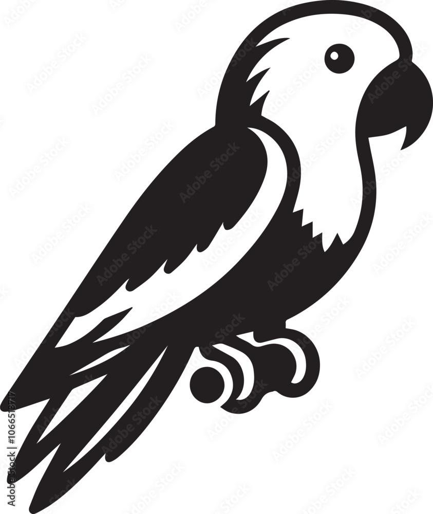 Fototapeta premium beautiful simple parrot vector