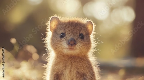 Adorable Quokka Portrait with Soft Blurred Background