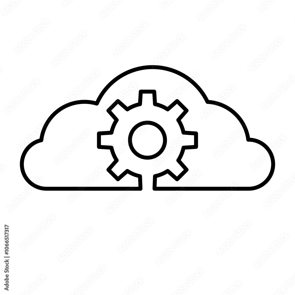 Cloud Tech Line Icon Cloud Tech Line Icon