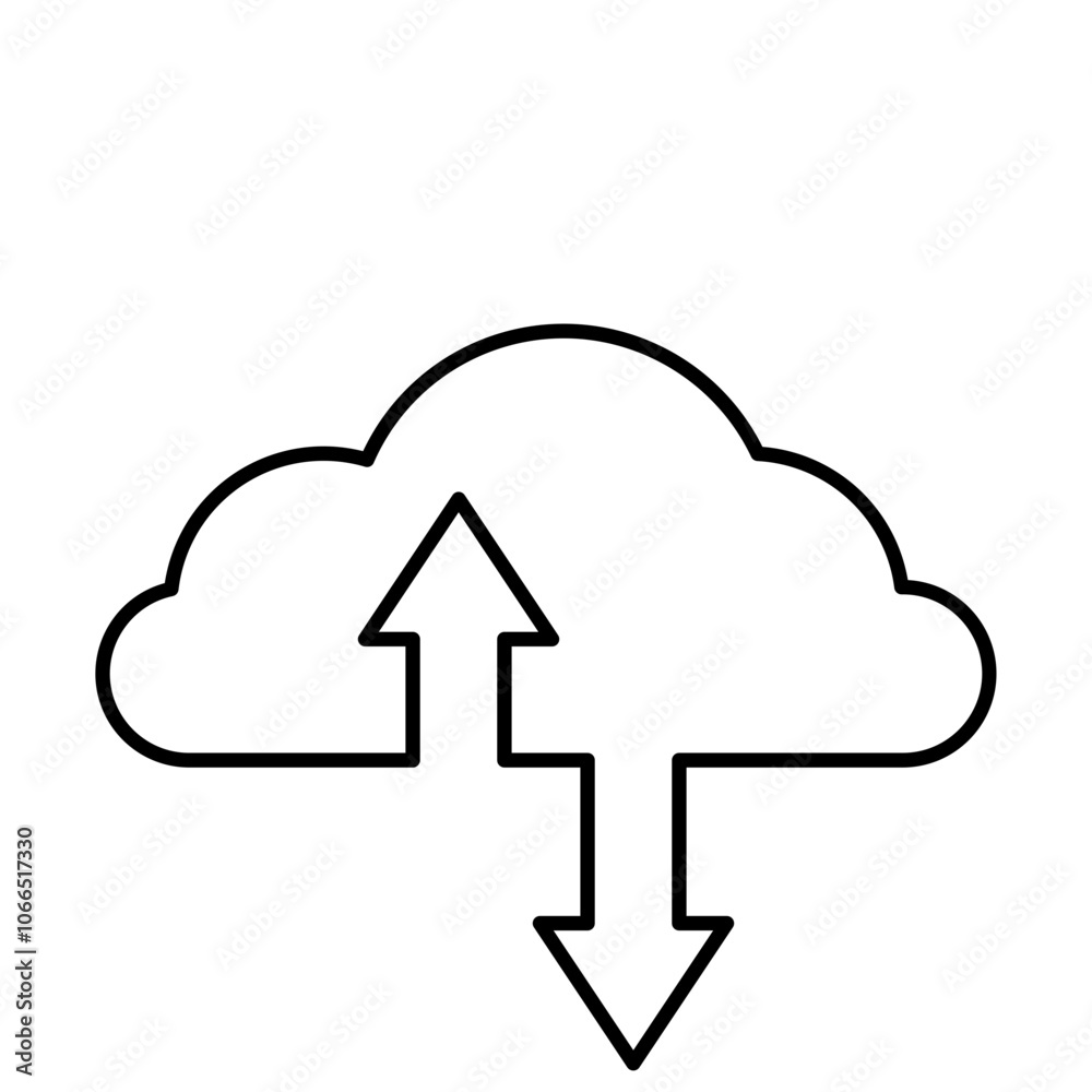 Cloud Tech Line Icon Cloud Tech Line Icon