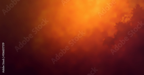 A soft, abstract background of warm orange and yellow hues fading into deep burgundy, with faint silhouettes resembling trees or clouds, creating a peaceful autumn ambiance.