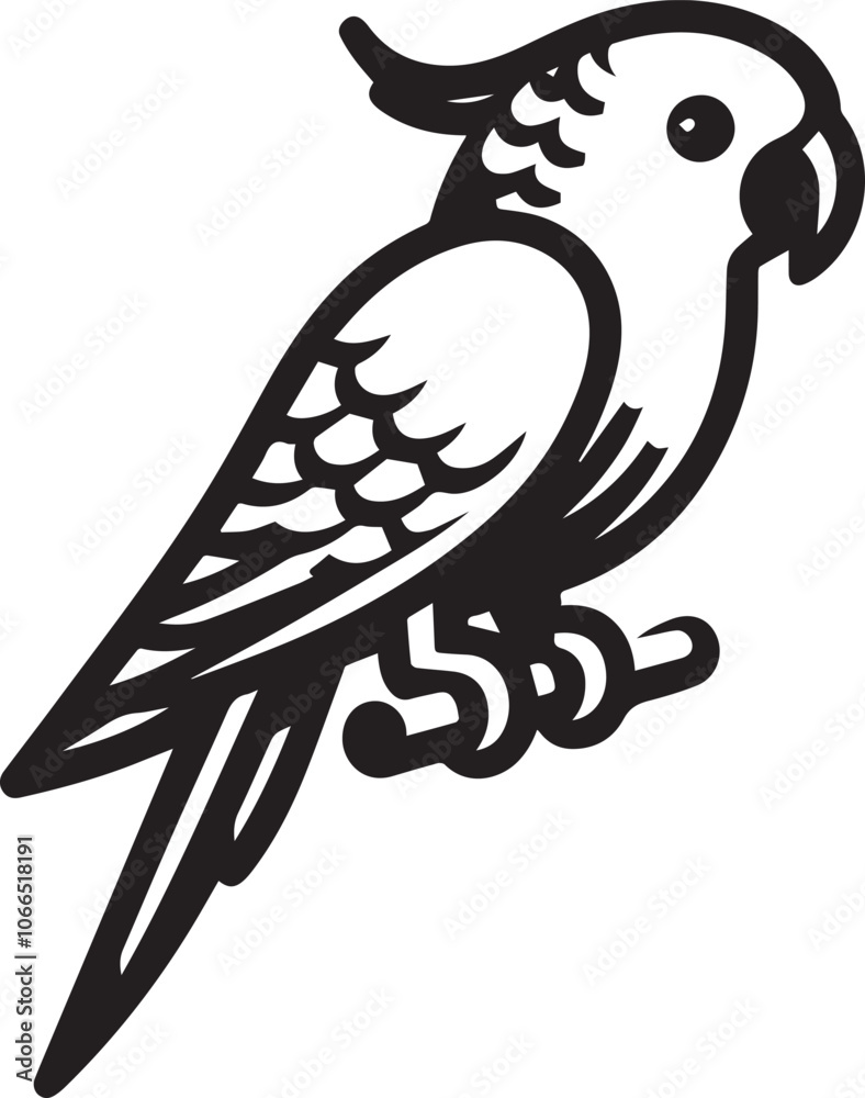 Obraz premium beautiful simple parrot vector