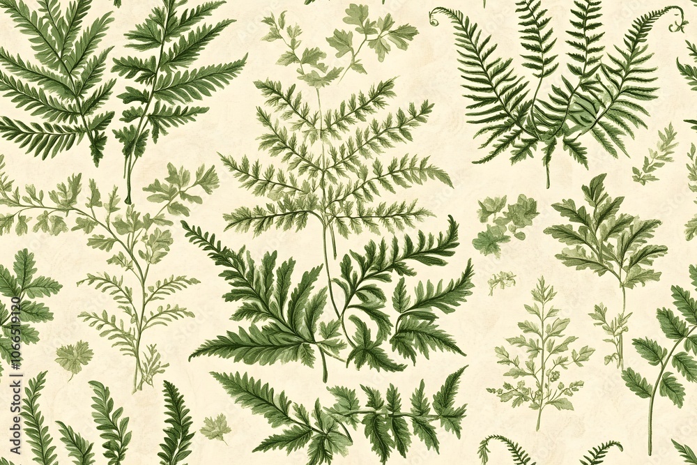 Victorian garden ferns pattern Victorian garden ferns pattern